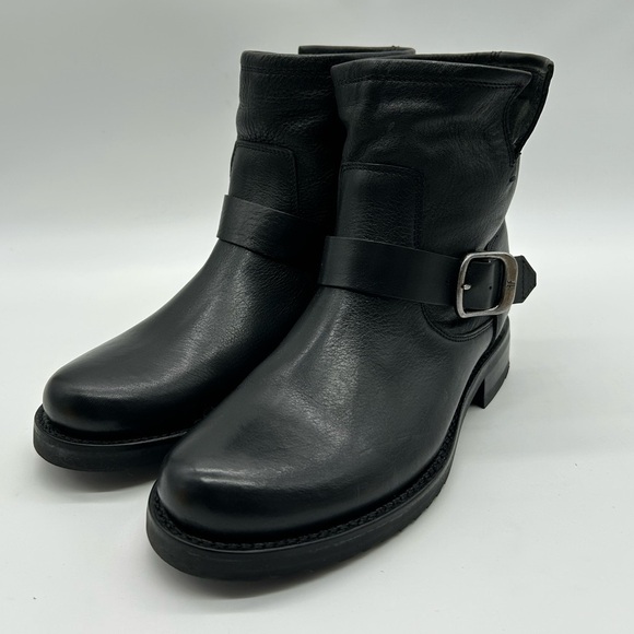 Frye Veronica Bootie Black Leather Ankle Boots Women’s Size 6.5 New With Box - Picture 4 of 9